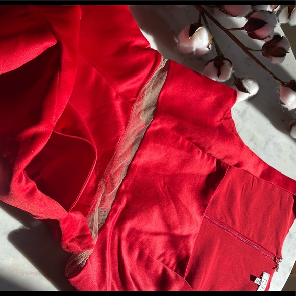 Tobi - HAVEN MESH BABYDOLL DRESS IN RED, M - Picture 5 of 7